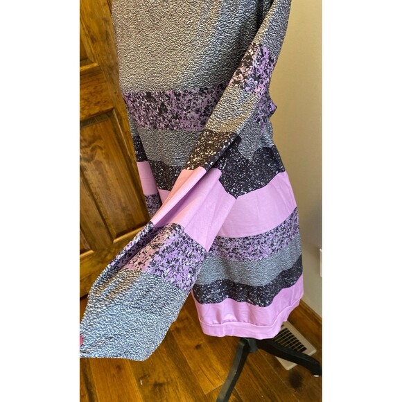 Dress  Color Block Purple Black Size XL + Stretch Soft  Fabric Casual  Work - Picture 3 of 12